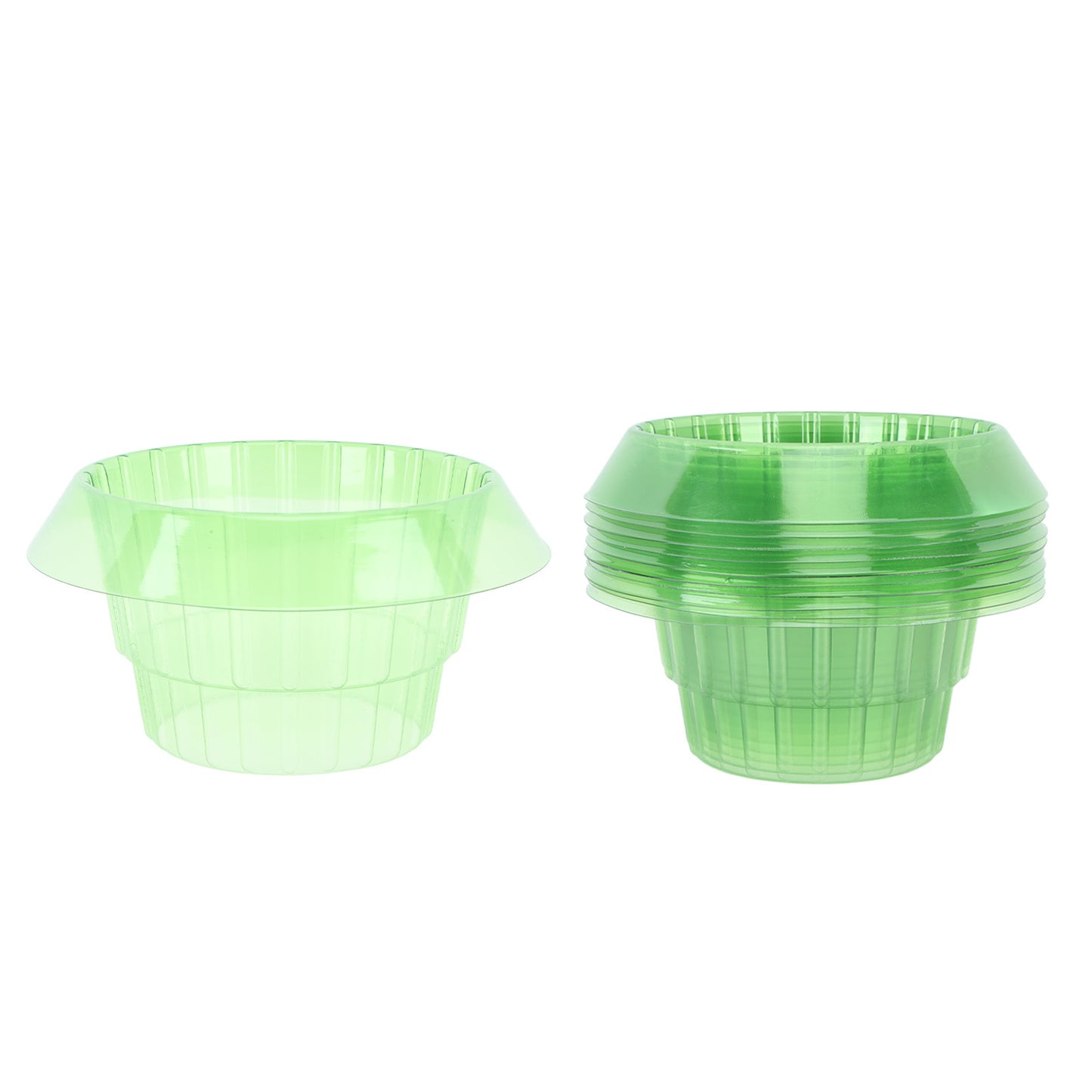 10pcs Green Garden Cloches Plastic Plant Round Cover Reusable Plant Seed Humidity Domes for Home Garden Yard Greenhouse