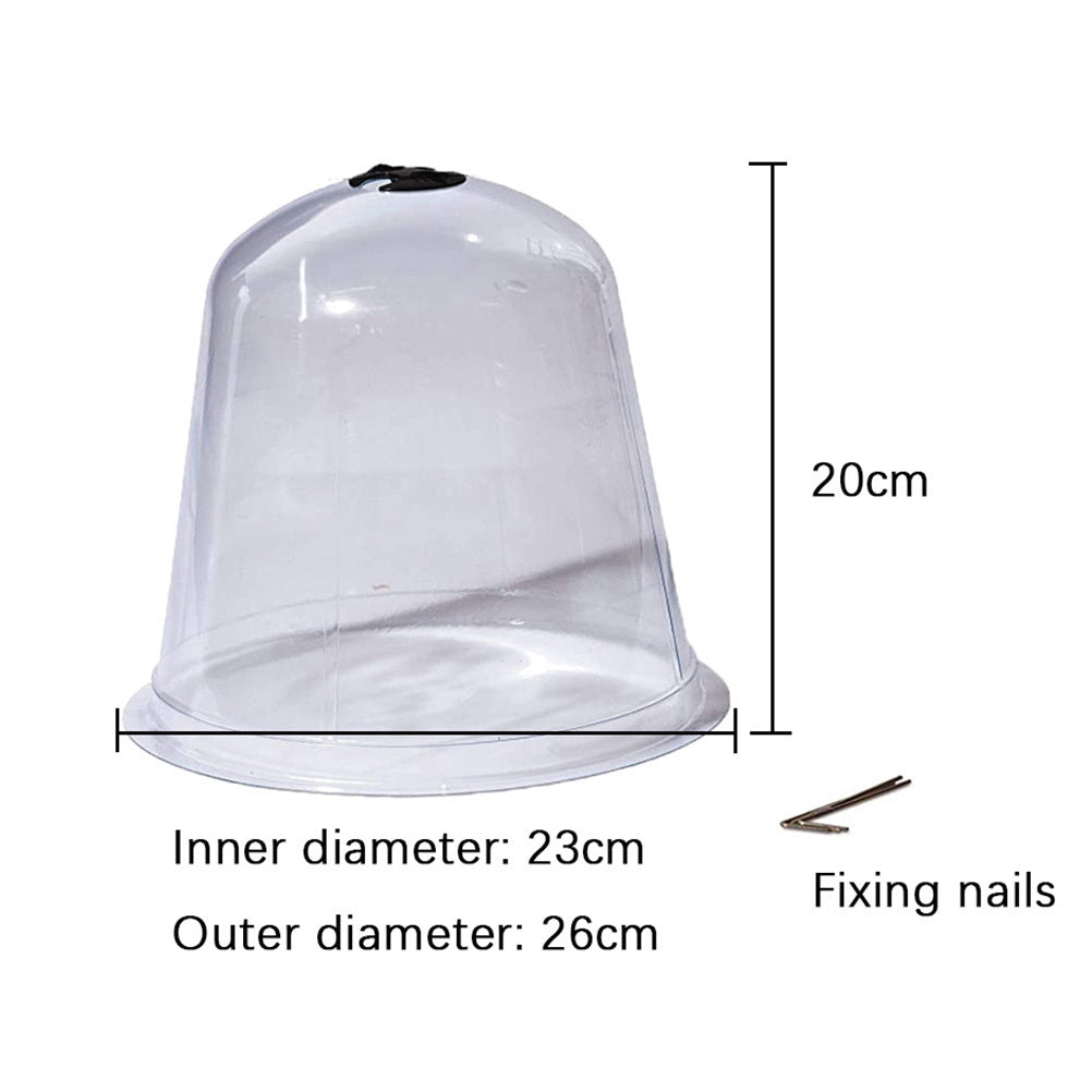 6PCS Reusable Garden Plant Cloche Plastic Dome Protective Seedling Covers for Outdoor Garden