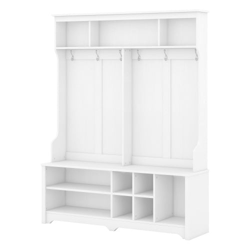 Multi Functional Entrance Clothing Rack With Shoe Rack