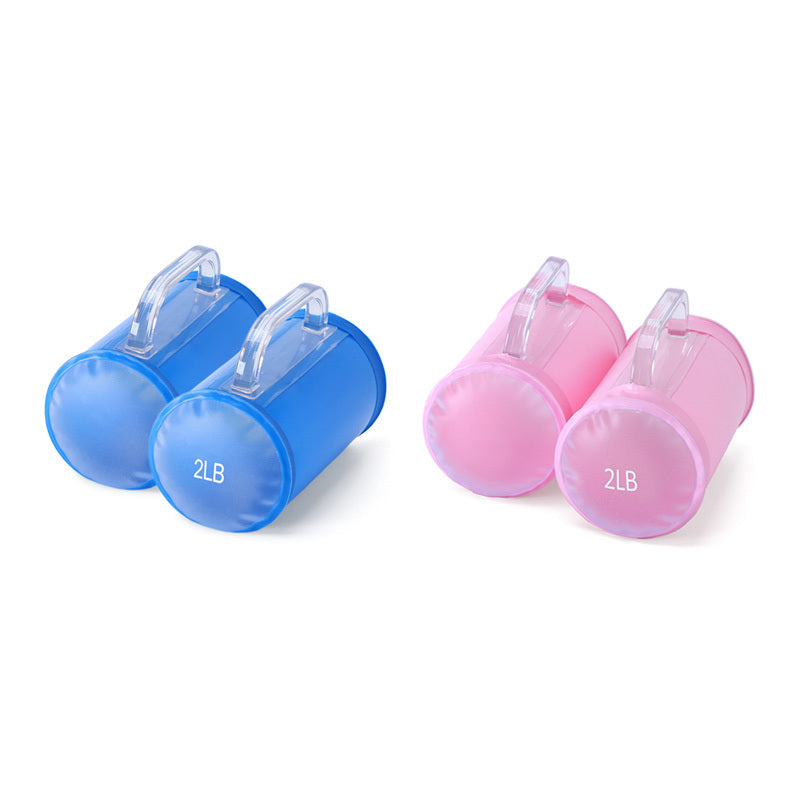 2x2lbs Water Dumbbell Pairs Portable Free Weights Adjustable Yoga Exercise Fitness Women Dumbbell Travel Training Set