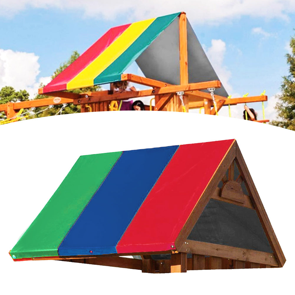 132x226cm 210D Oxford Cloth Outdoor Garden Awning Roof Cover Swing Canopy Garden Accessories(Green Blue Red )