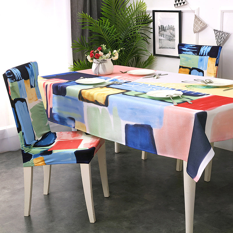 Waterproof, oil-proof and hot-proof household dining table and chair cover