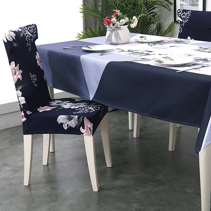Waterproof, oil-proof and hot-proof household dining table and chair cover