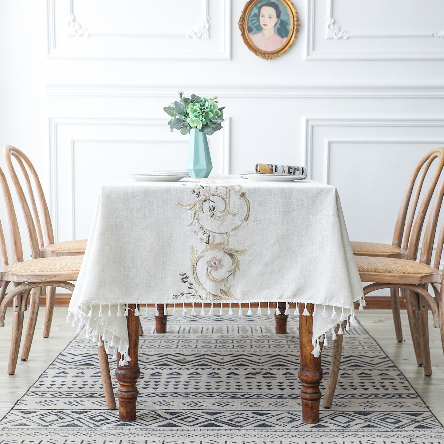 Cotton And Linen Simple Rectangular Dining Table Cloth