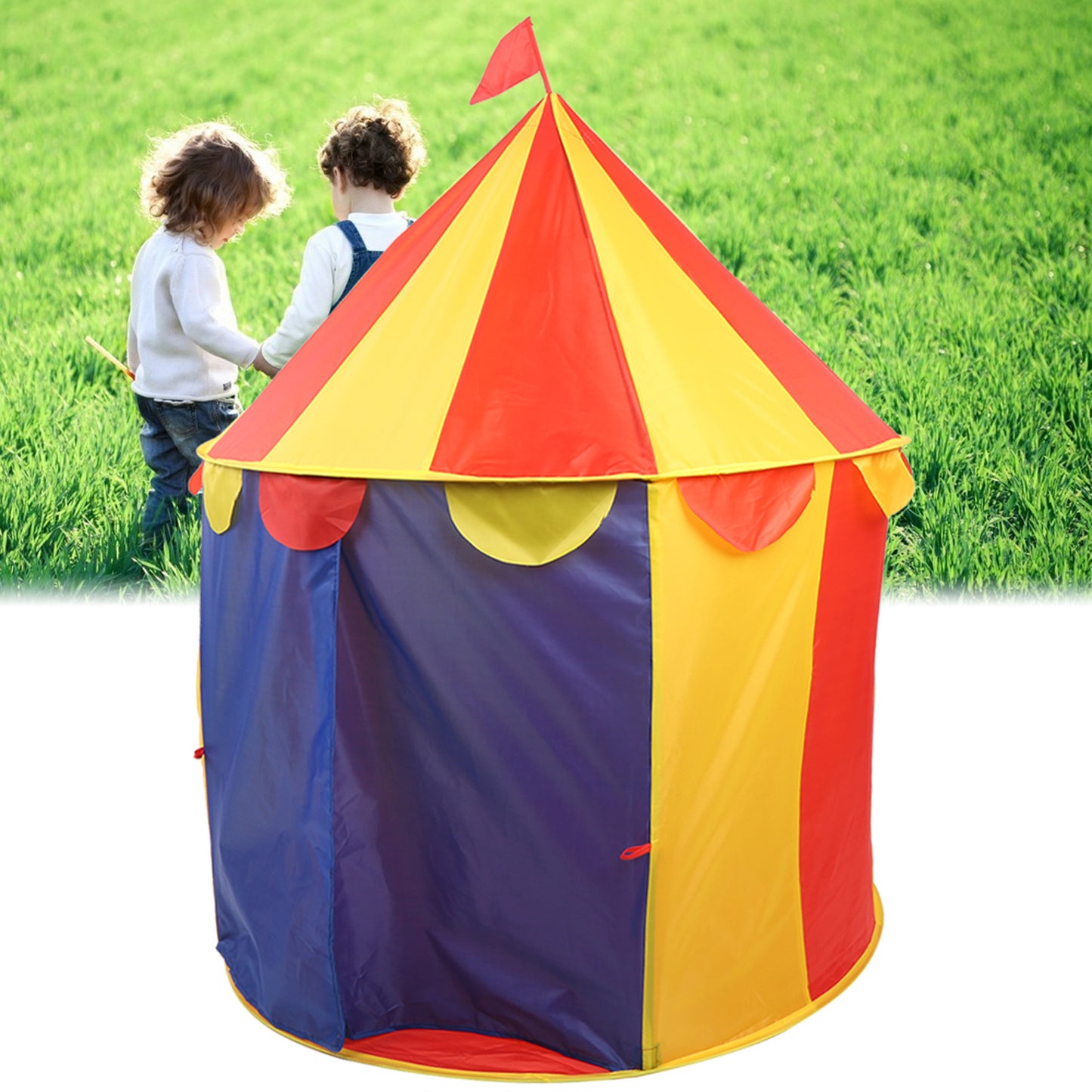 Portable Foldable Children Tent Indoor Outdoor Castle Tent Room Play House AccessoryCastle Tent