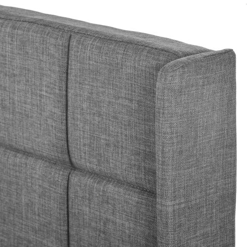 Linen Bed Frame Mit Federkernmatratze Size140 X 200cm