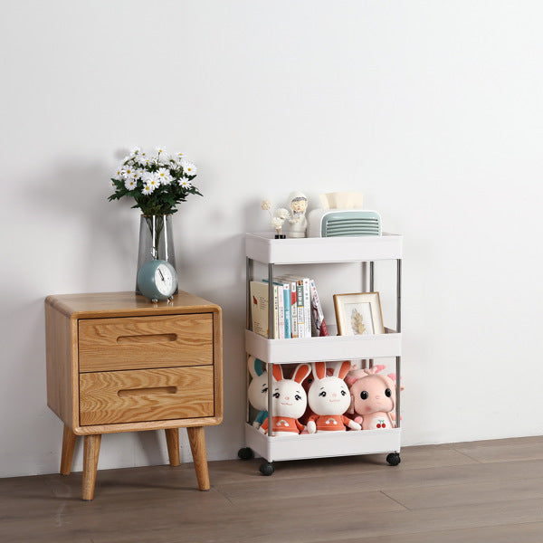 3-ply Plastic Storage Trolley Wide Version - White