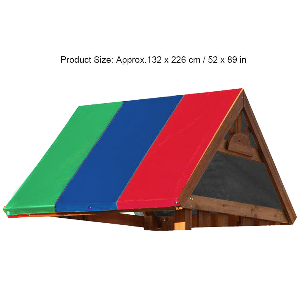 132x226cm 210D Oxford Cloth Outdoor Garden Awning Roof Cover Swing Canopy Garden Accessories(Green Blue Red )