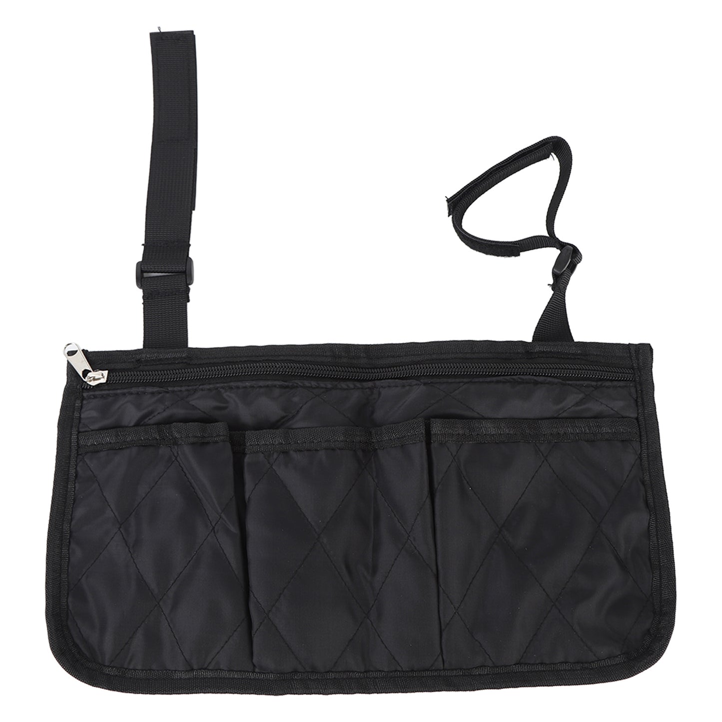 Wheelchair Side Bag Armrest Accessories Black Wheelchair Pouch Storage Bag for Disabled