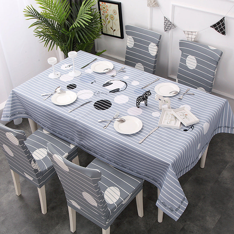 Waterproof, oil-proof and hot-proof household dining table and chair cover