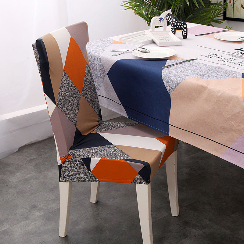 Waterproof, oil-proof and hot-proof household dining table and chair cover