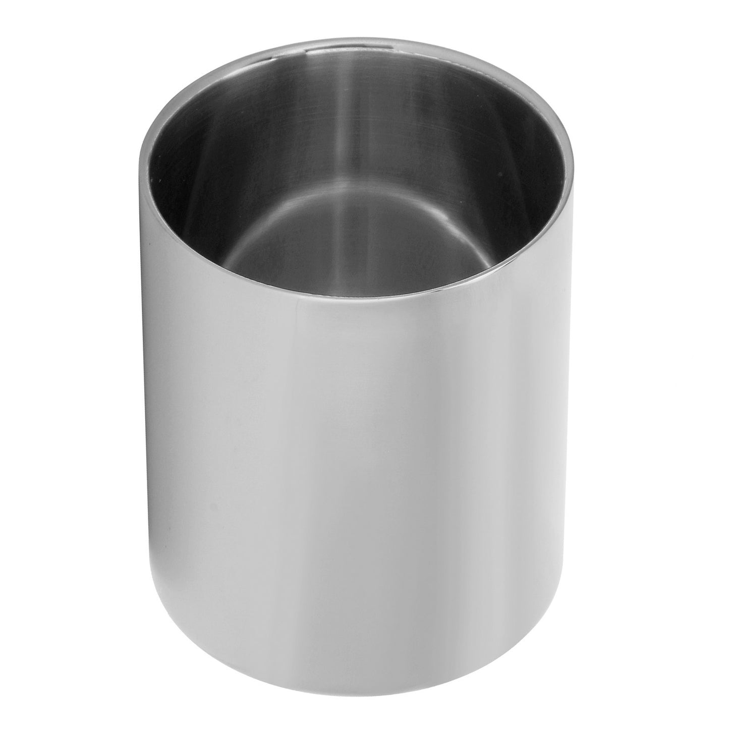 Stainless Steel Pencil Cup Holder Desk Organizer Flower Vases Pen Makeup Brush ContainerSilver