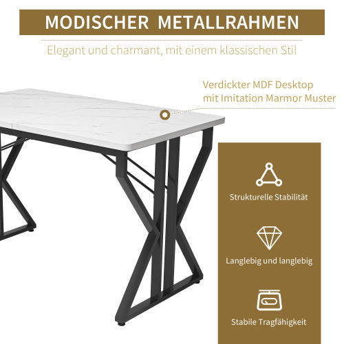 Fiberboard Metal Base Dining Table