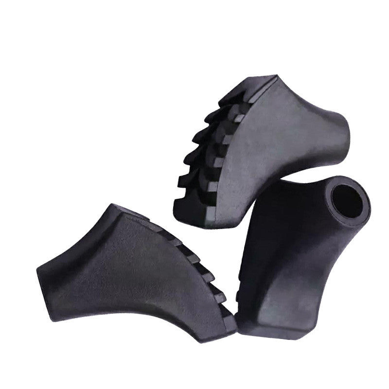 Outdoor Trekking Pole Hoof Foot Cover Rubber Black Universal
