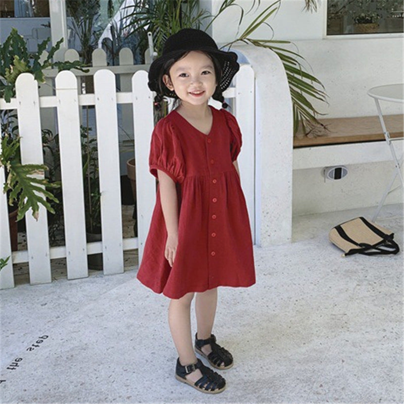 Girls Skirt Simple Elegant Dress Princess Dress