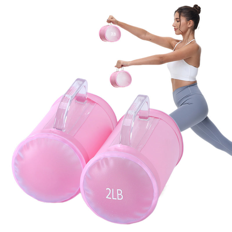 2x2lbs Water Dumbbell Pairs Portable Free Weights Adjustable Yoga Exercise Fitness Women Dumbbell Travel Training Set