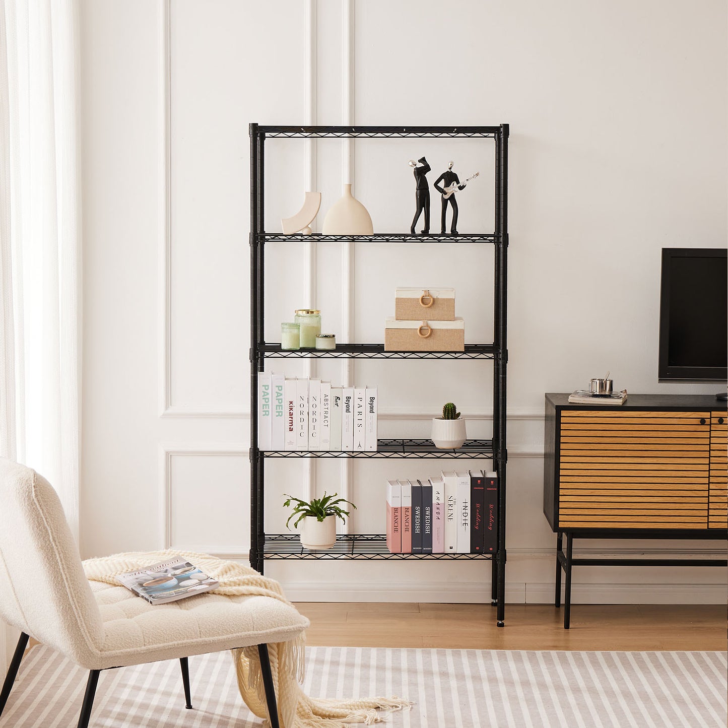 Adjustable Metal Wire Rack Heavy Vertical Rack