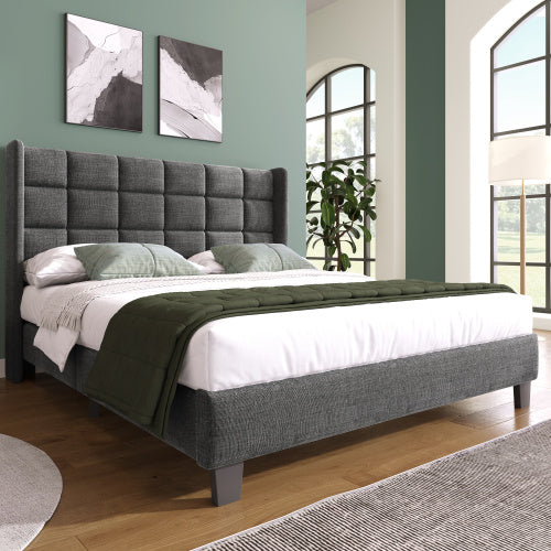 Linen Bed Frame Size 140 X 200