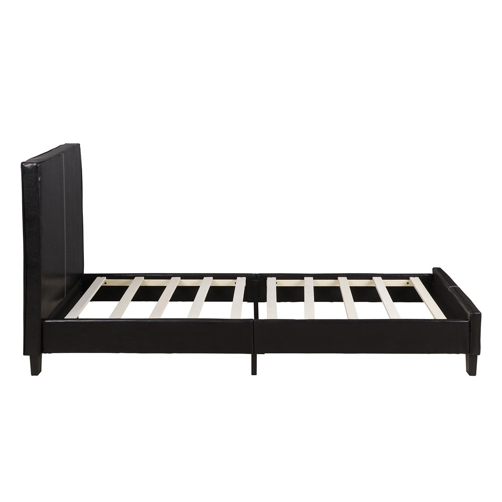 Faux Leather Upholstered Platform Bed Frame/Mattress Foundation