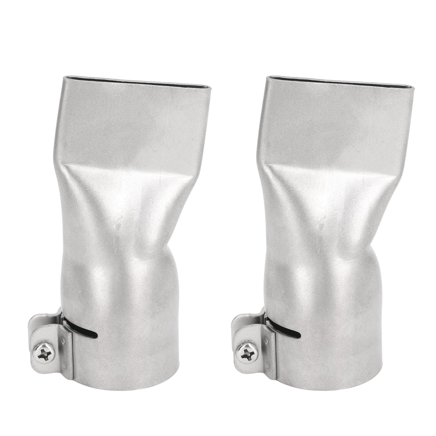 2Pcs 40mm Flat Wide Mouth Welding Nozzle Stainless Steel Heat Resistant Heat Gun Welding Nozzle