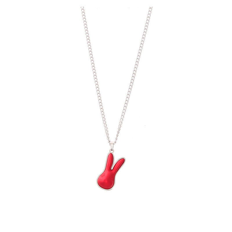 Fashion Personality Rabbit Titanium Steel Ladies Necklace Stainless Steel Pendant Women's Jewelry
