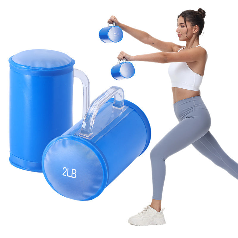 2x2lbs Water Dumbbell Pairs Portable Free Weights Adjustable Yoga Exercise Fitness Women Dumbbell Travel Training Set