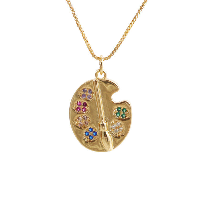 Gold Color Zircon Ornament Irregular Ladies