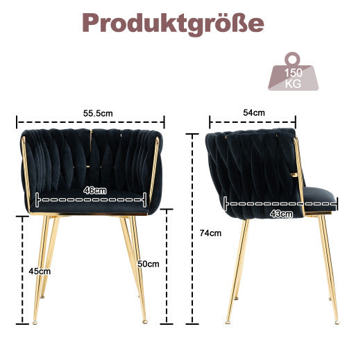 Metal Velvet Dining Chairs