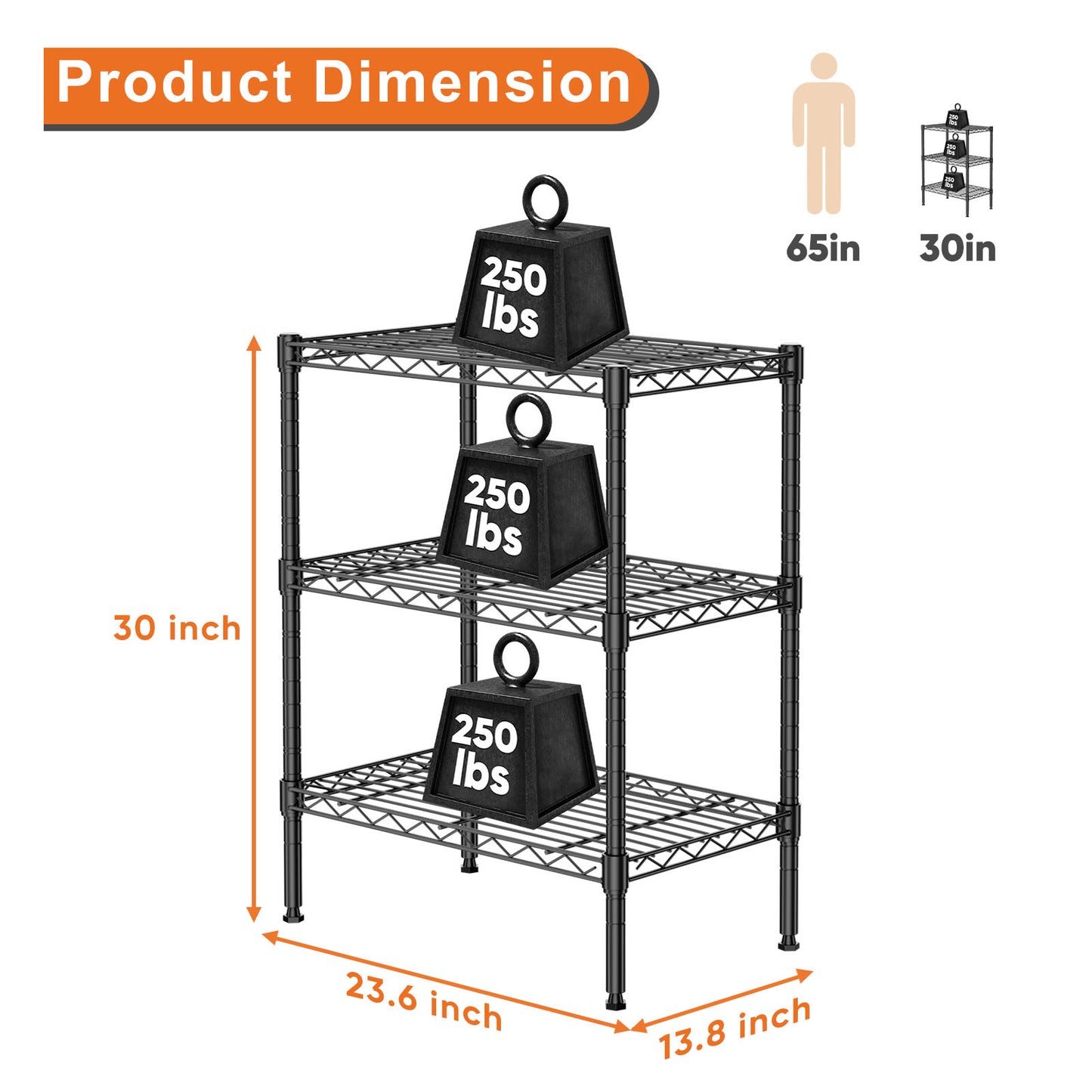 Adjustable Metal Wire Rack Heavy Vertical Rack