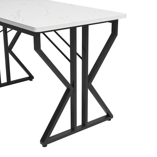 Fiberboard Metal Base Dining Table