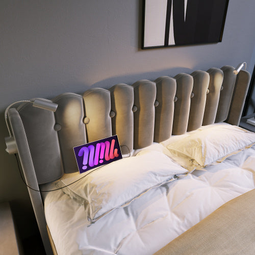 Linen Storage Space Bed Frame With Mattress Size 160cmx200cm