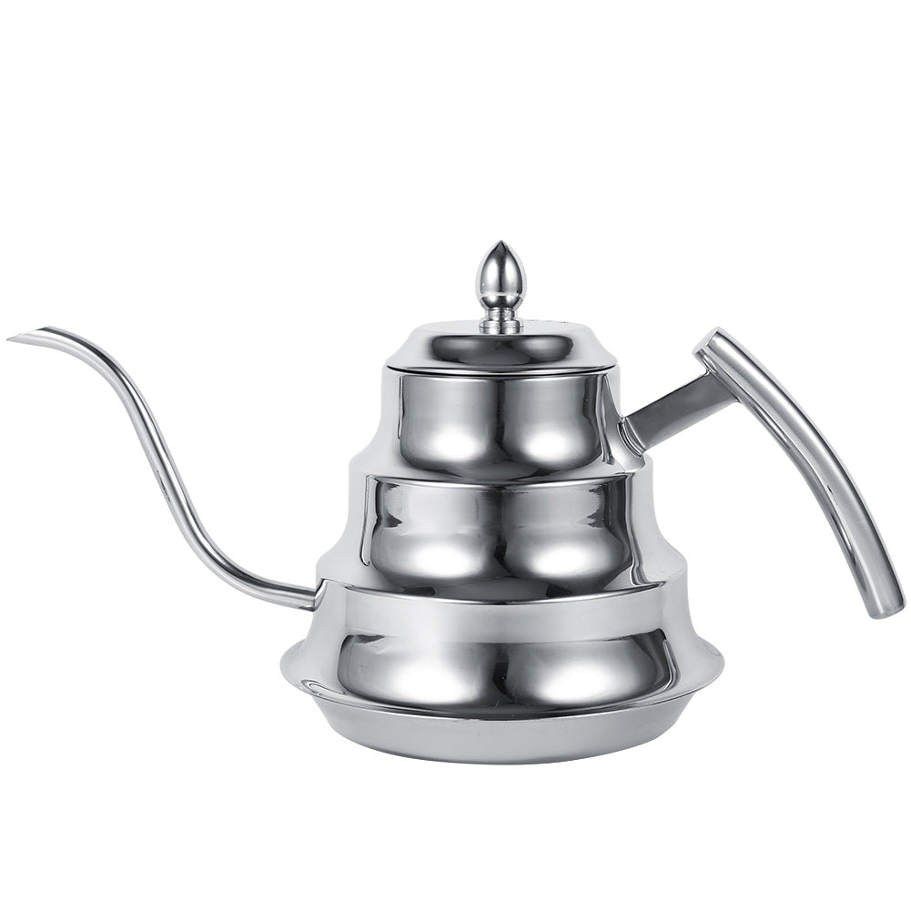 Bamboo Joint Design Stainless Steel Gooseneck Coffee Kettle Drip Pot Maker Infusion (Gold)