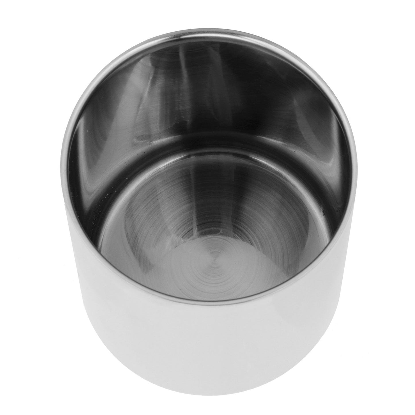 Stainless Steel Pencil Cup Holder Desk Organizer Flower Vases Pen Makeup Brush ContainerSilver