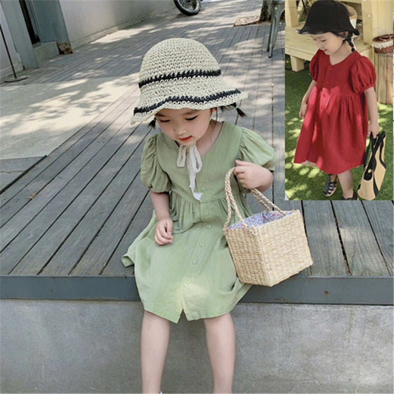 Girls Skirt Simple Elegant Dress Princess Dress