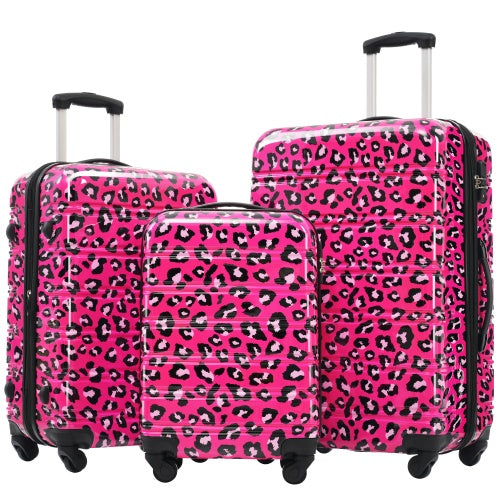 Hardshell Luggage Sets 3 Pcs Spinner Suitcase With TSA Lock Lightweight-20 24 28 Luggages