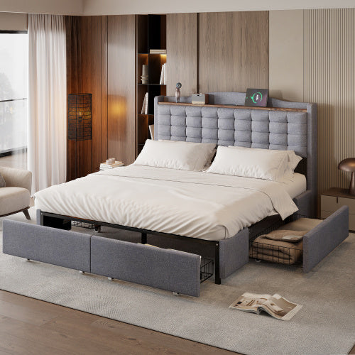 Linen Bed Frame