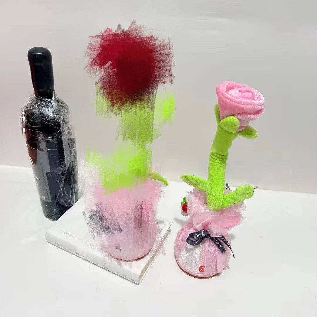 Sand Sculptures Twisting And Swinging Plush Roses