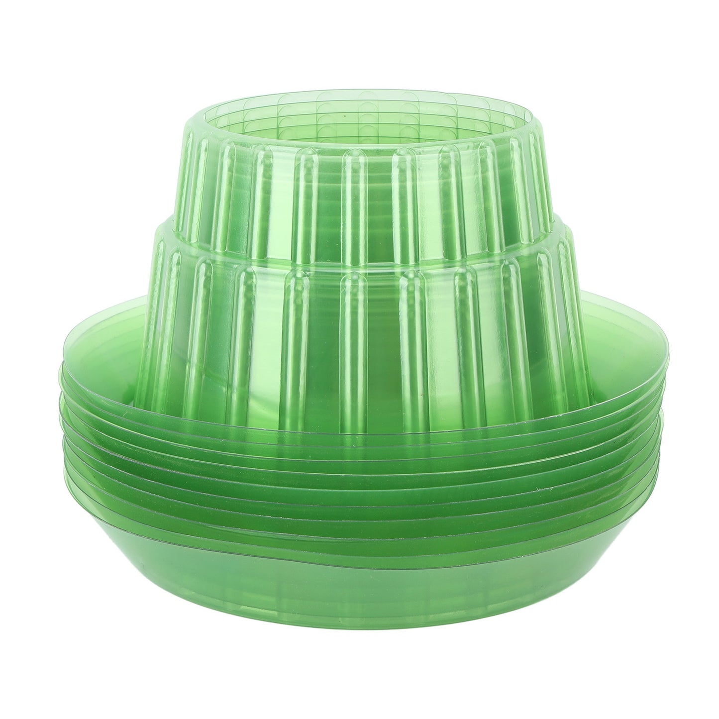 10pcs Green Garden Cloches Plastic Plant Round Cover Reusable Plant Seed Humidity Domes for Home Garden Yard Greenhouse