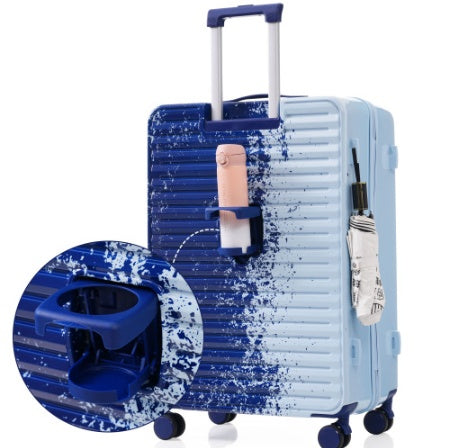 Luggage 3Piece Sets, 20 24 With Front Pocket,Hard Shell Luggage Carry On Luggage Set With TSA Lock Usb Interface, Universal Wheel,cup Holder
