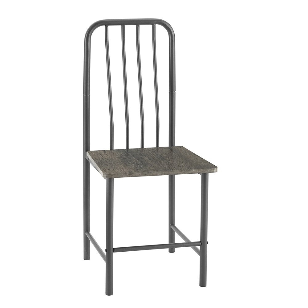 Dining Table Set For 2 People, Square Glass Tempered Dining Table With 4 Legs And 2 Metal Chairs