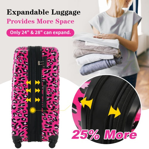 Hardshell Luggage Sets 3 Pcs Spinner Suitcase With TSA Lock Lightweight-20 24 28 Luggages