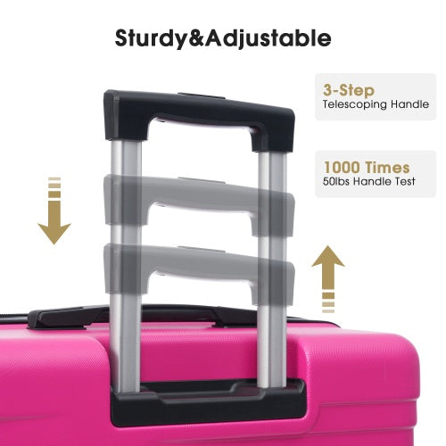 Hardshell Luggage Sets 3 Pcs Spinner Suitcase With TSA Lock Lightweight 20x24x28