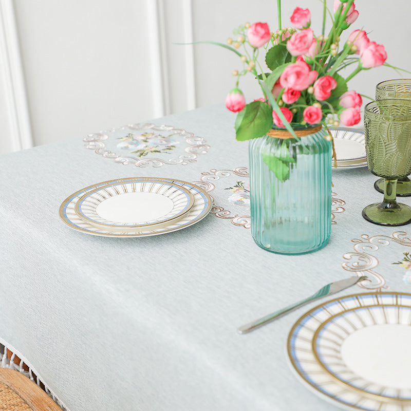 Cotton And Linen Simple Rectangular Dining Table Cloth