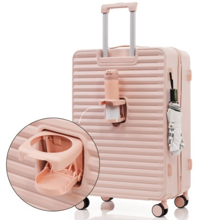 Luggage 4 Piece 20 24 28 Sets And A Bag, 20 24 With Front Pocket,Hard Shell Luggage Carry On Luggage Set With TSA Lock, Usb, Universal Wheel,cup Holder