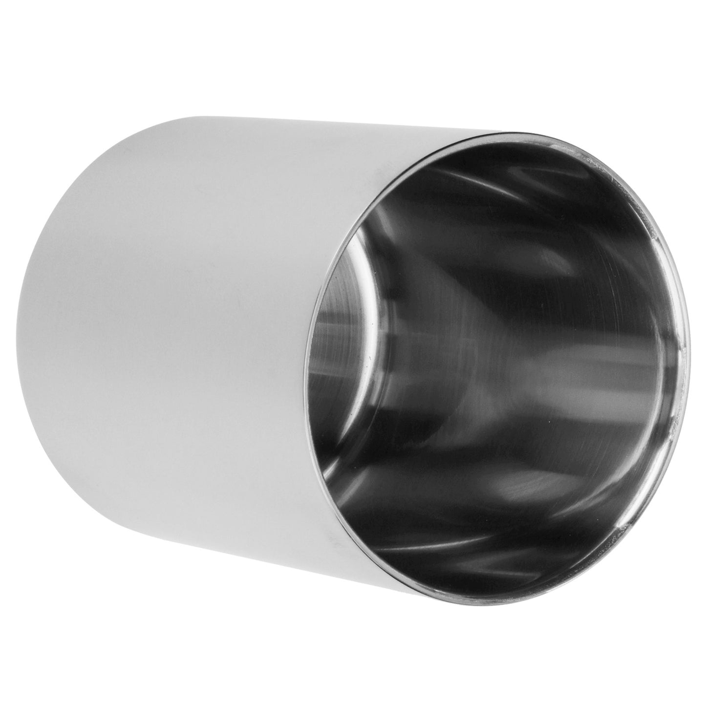 Stainless Steel Pencil Cup Holder Desk Organizer Flower Vases Pen Makeup Brush ContainerSilver