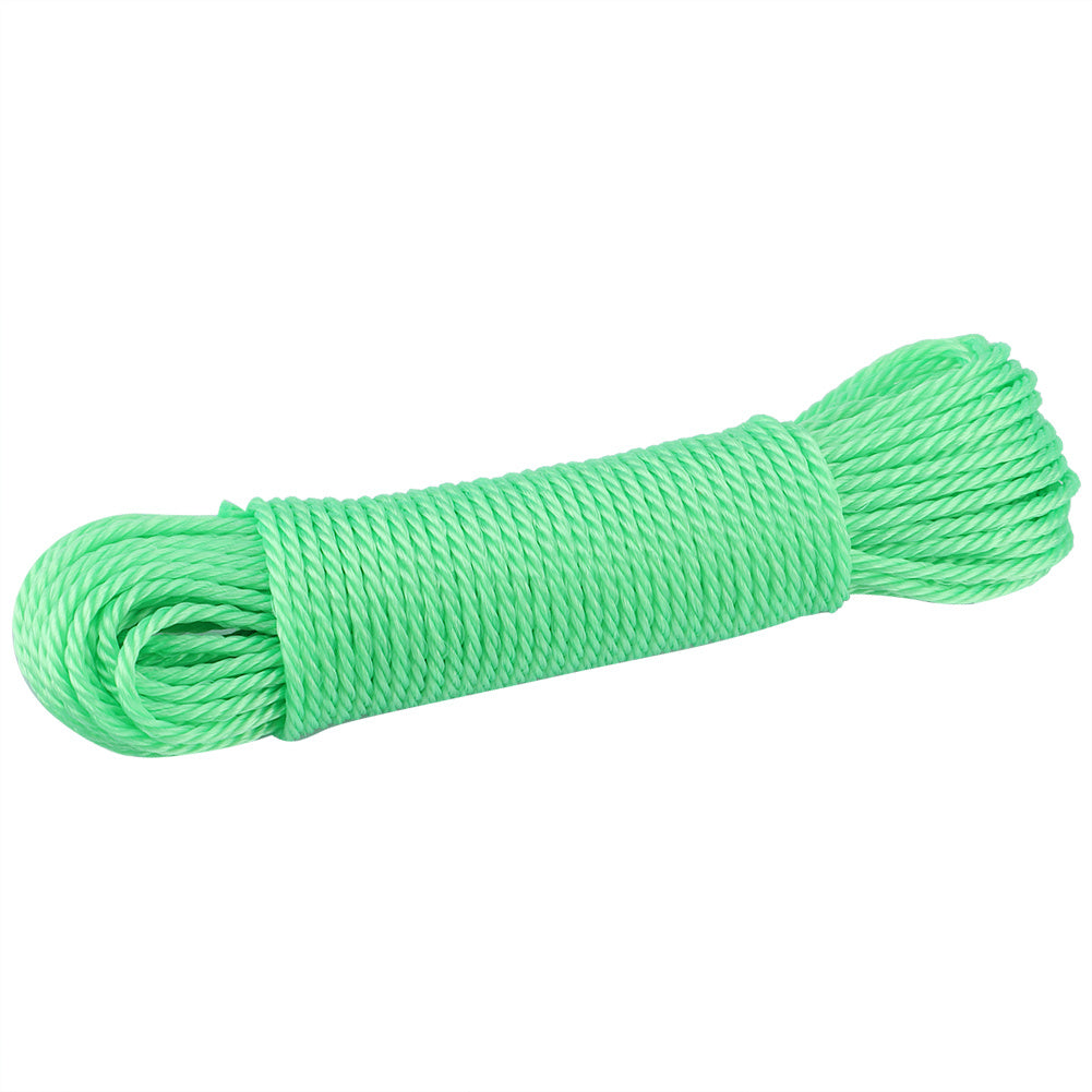 20m Nylon Rope Lines Cord Clothesline Garden Camping Outdoors (Green)