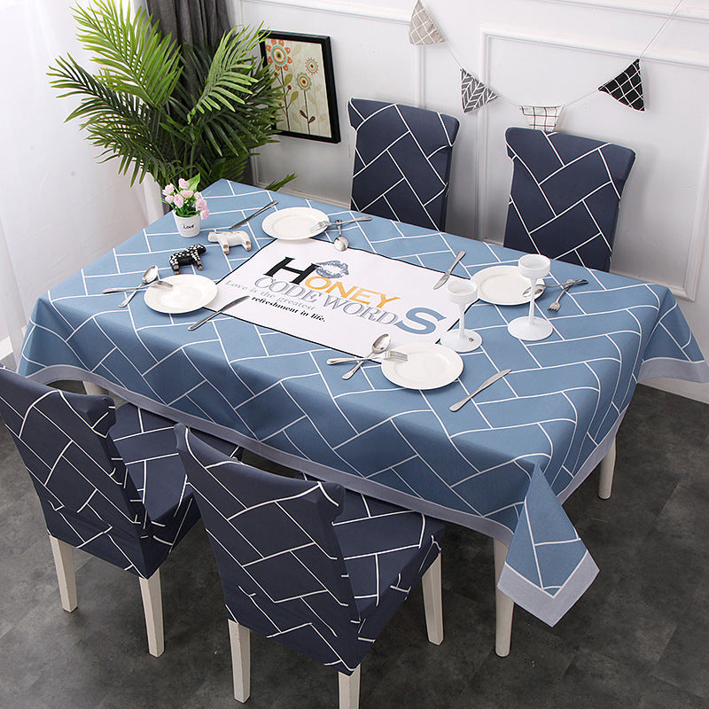 Waterproof, oil-proof and hot-proof household dining table and chair cover