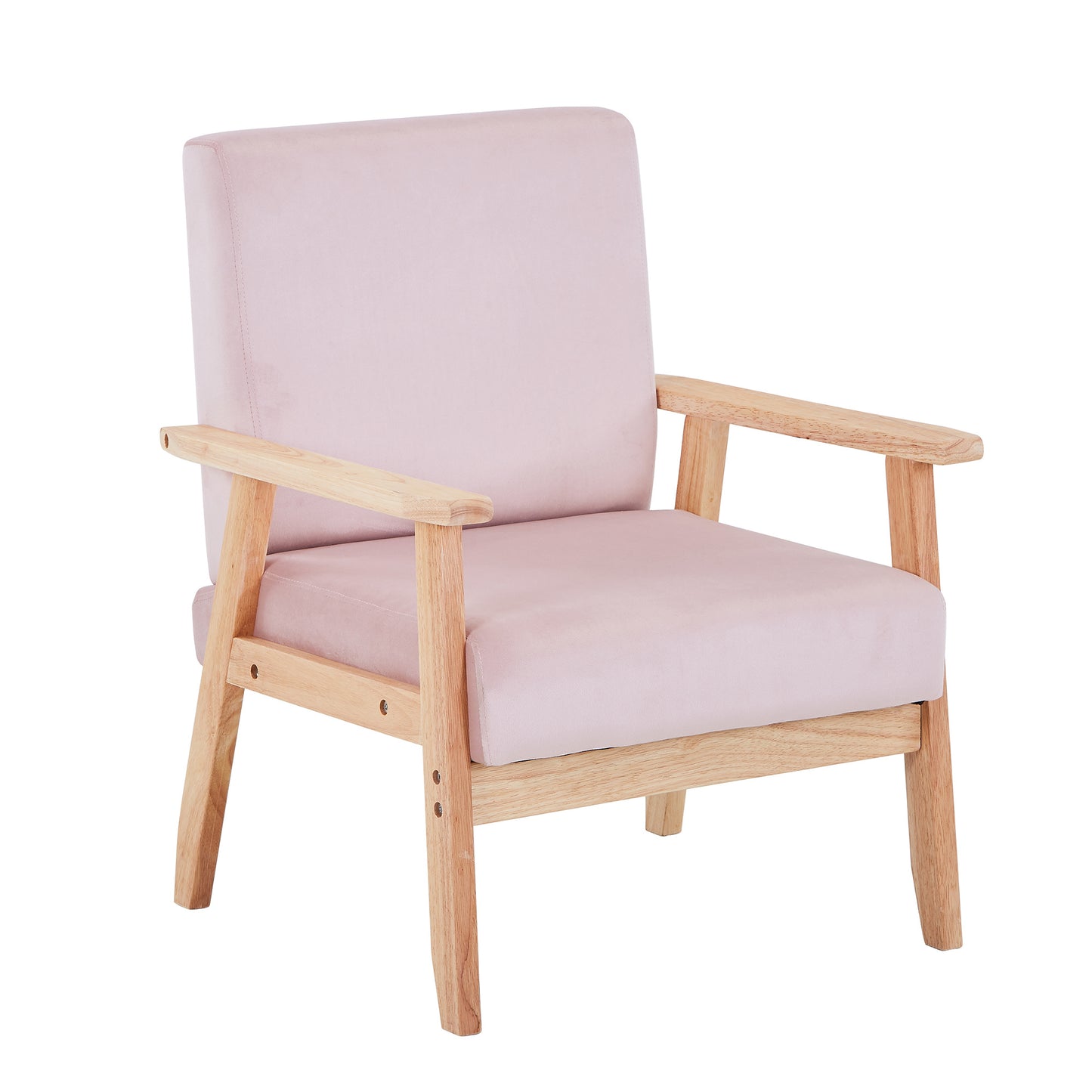 Velvet Accent Chair Relaxing Armchair With Solid Wood Frame For Living Room
