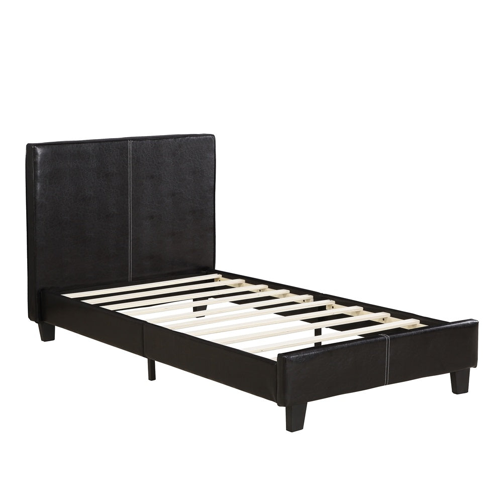 Faux Leather Upholstered Platform Bed Frame/Mattress Foundation