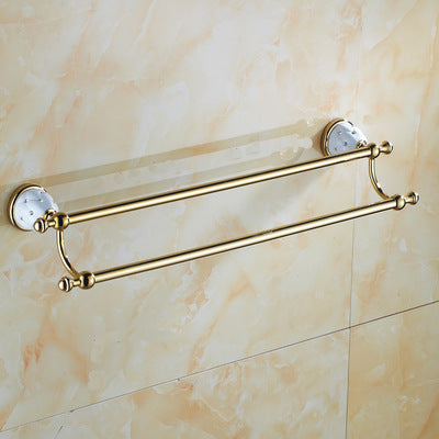Diamond-studded Bath Towel Rack Golden Towel Rack Bathroom Bathroom Shelf